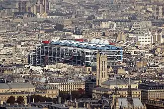 Centro Pompidou en Paris, "Megaestructura ", 1977 (Renzo Piano & Richard Rogers)
