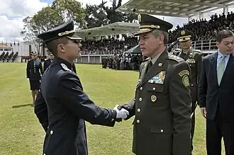 Ceremonia de transmisión de mando de la Policía Nacional de Colombia, 12 de junio de 2012.