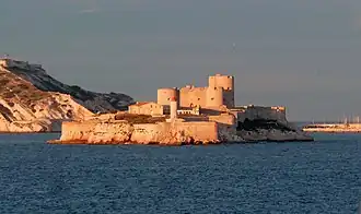 El Château d'If, donde estaba encarcelado Dantés.