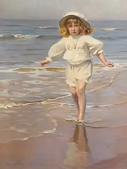 Paul Chabas: Dolores de Pedroso y Sturdza en la playa de Biarritz, c. 1912. Donación de Mercedes y Margarita de Pedroso en memoria de su hermana.