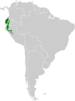 Distribución geográfica del colibrí abejorro