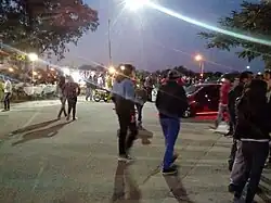 Calle céntrica de Chamical durante un nuevo aniversario de la pequeña ciudad riojana (21 de agosto de 2017).