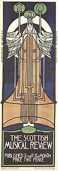 Portada de Scottish Musical Review, Charles Rennie Mackintosh, 1896.