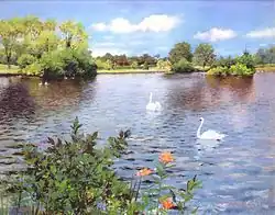 Un lago en Long Island (c. 1890)