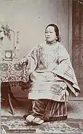 Portaretrato de una mujer chino-estadounidense en los años 1870.