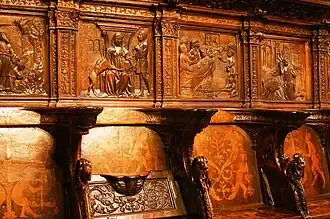 Misericordia en el coro de la Catedral de Burgos