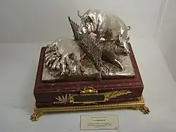 Porqueriza en plata, de Christofle.