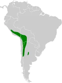 Distribución geográfica de la remolinera castaña.