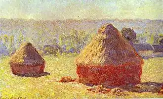 Haystacks at the End of Summer, Morning Effect, 1891. óleo sobre lienzo. Musée d'Orsay, París, Francia.