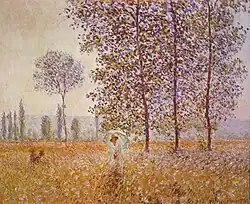 Álamos al sol (1887), obra de Claude Monet (74,3 x 93 cm)