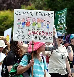 Cartel en una manifestación