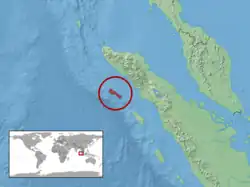 Distribución de Cnemaspis jacobsoni según IUCN.