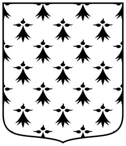 Blasón forrado en armiño.