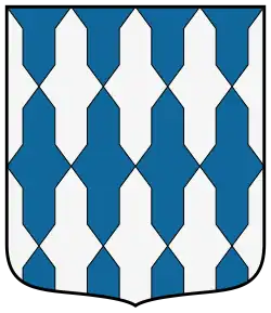 Blasón forrado en contra vero.