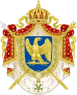 Escudo durante el Segundo Imperio francés.