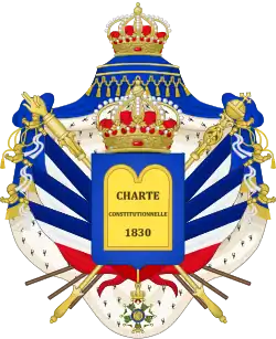 Escudo del Reino de Francia durante la Monarquía de Julio.
