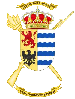 Escudo de la Unidad de Servicio de Acuartelamiento "Primo de Rivera" (USAC)