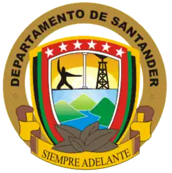 Escudo del Departamento de Santander en 2008.