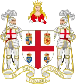 Escudo de armas de la Mancomunidad de Virginia (1607-1776)