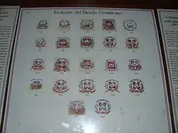 Evolución del Escudo de armas de la República Dominicana