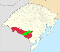 Zona de transmisión de RBS TV Bagé