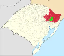 Zona de transmisión de RBS TV Caxias do Sul.