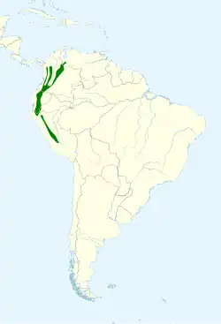 Distribución geográfica del inca acollarado