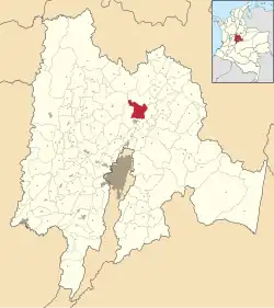 Cogua ubicada en Cundinamarca