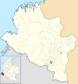 Gualmatán ubicada en Nariño (Colombia)