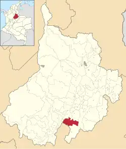 Suaita ubicada en Santander (Colombia)