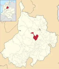 Zapatoca ubicada en Santander (Colombia)