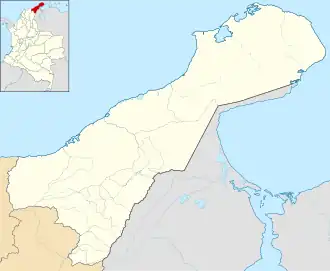 Riohacha ubicada en La Guajira