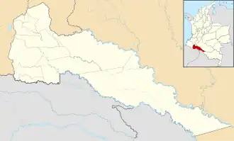 Mocoa ubicada en Putumayo (Colombia)