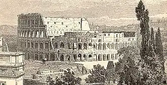 Colosseum Roma por Heinrich August Pierer (1891), grabado.