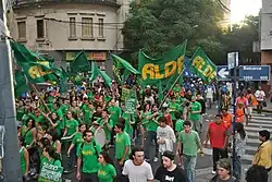 Movilización en Rosario el 24 de marzo de 2012 con motivo de un nuevo aniversario del Golpe de Estado de 1976.