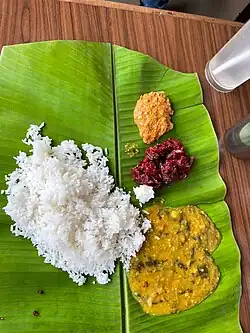 Comida en un Restaurante en Bangalore, India.