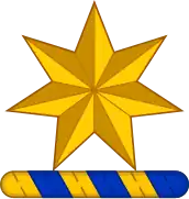 Estrella de la Commonwealth como la cresta del escudo de armas de Australia