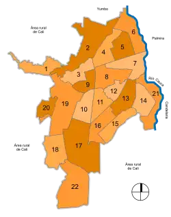 Comunas de la ciudad de Cali.