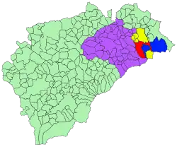 Mapa del territorio comunal en la Provincia de Segovia