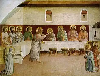 Comunión de los apóstoles, fra Angelico, 1440-1442.