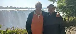 Con Manuel Domínguez Rodrigo en Victoria Falls
