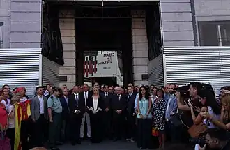 Concentración en la Puerta del Sol de Madrid en repulsa de los atentados.
