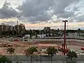 Construcción de la torre en agosto de 2020.