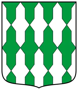 Contraverado (6) de sinople y plata.