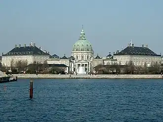 Palacio de Amalienborg (1760) de Copenhague, obra de Nicolai Eigtved