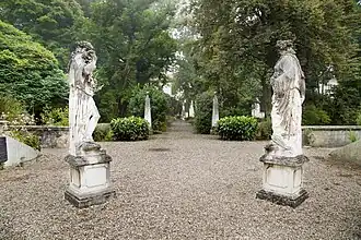 Une des allées du jardín.