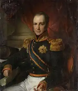 Retrato de Godert Alexander Gerard Philip, barón van der Capellen (1778-1848), c. 1816 o más.