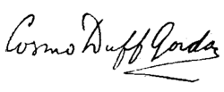 Firma de Cosmo Duff-Gordon