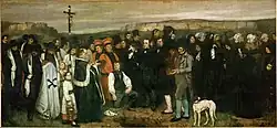 Entierro en Ornans, de Courbet, 1850.