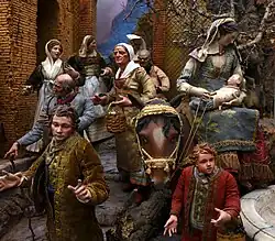 Figuritas de belén napolitano, escultura religiosa cristiana de la Edad Moderna.